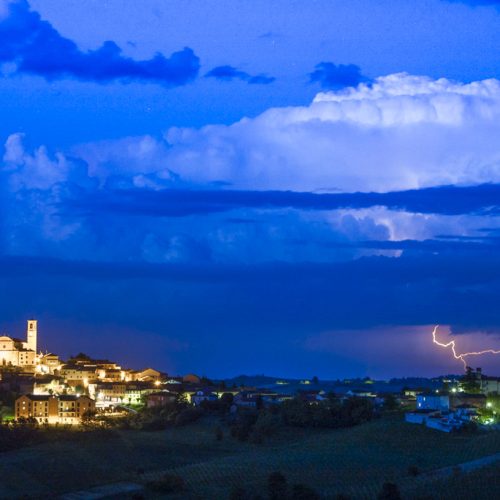 Storm over Grana, Monferrato, AT. Piedmont, Italy