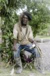 Rastafarian cowherd at Woodstock farm, Westmoreland, Jamaica, West Indies