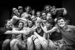 Actors and volunteers involved in a theatre workshop, Valenza, Piedmont, Italy.